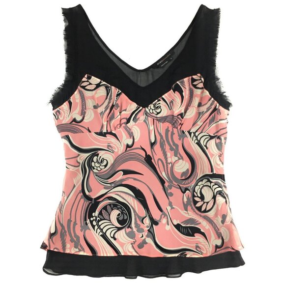 Silk Tank Blouse 70s Swirls - Picture 3 of 12